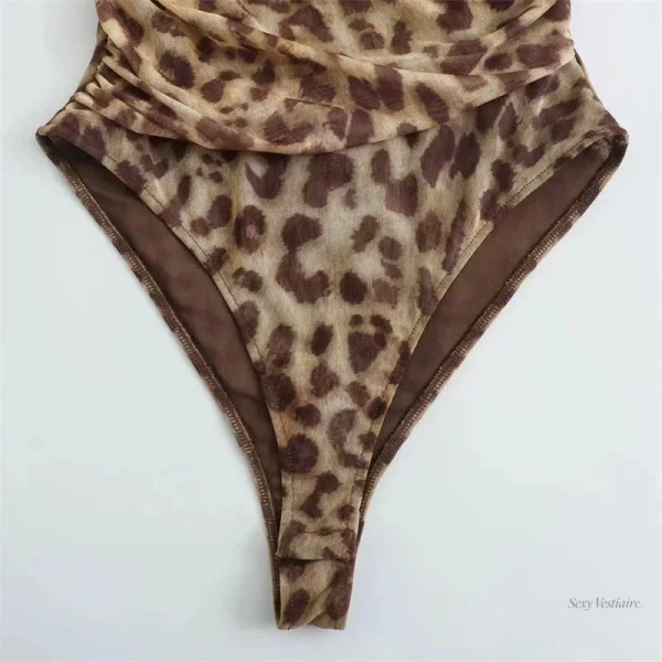 Body sexy à motif animalier, essentiel de la garde-robe