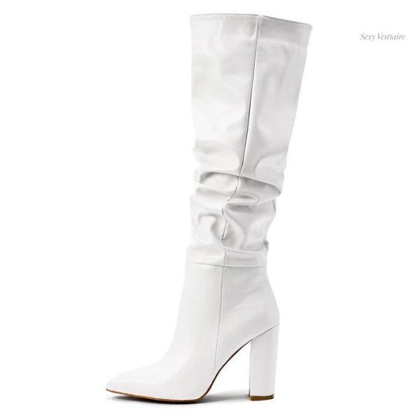 bottes-blanches-sexy-1 Bottes blanches sexy à talons haut pour un look audacieux