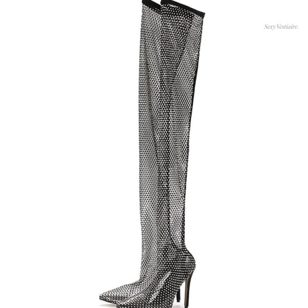 Chaussures sexy en PVC transparent et élégant