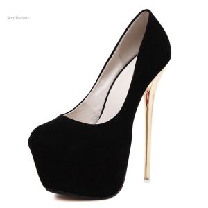 Escarpins sexy noirs élégants pour femme
