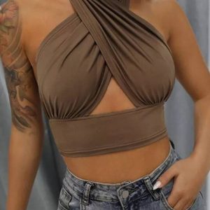 Haut sexy décolleté pour une allure séduisante et élégante
