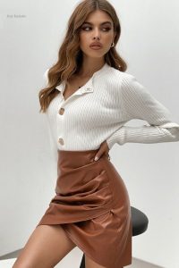 Jupe sexy en portefeuille, idéale pour les sorties nocturnes