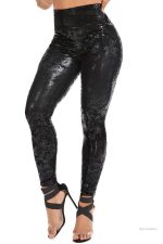Legging en simili cuir, style séduisant et tendance