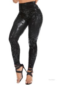 Legging en simili cuir, style séduisant et tendance