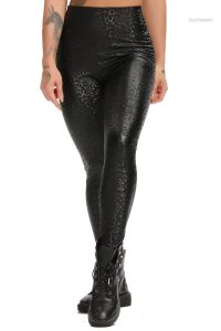 Legging sexy en simili cuir pour femme, style audacieux