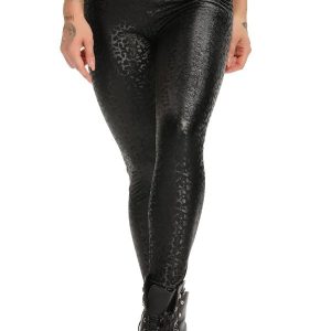 Legging sexy en simili cuir pour femme, style audacieux