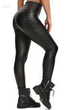 Pantalon legging femme en simili cuir, confort et élégance