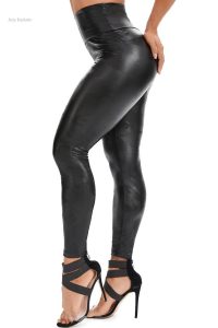 Legging en simili cuir, style chic et audacieux