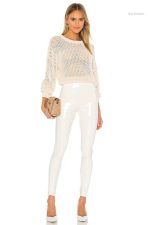 Pantalon sexy blanc pour femme, style élégant et moderne
