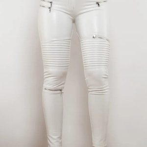 Pantalon moulant sexy blanc pour un look audacieux