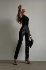Pantalon en cuir sexy pour un look audacieux