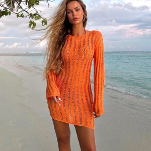 Robe courte sexy transparente
