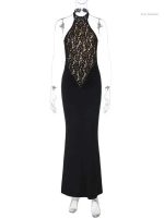 Robe sexy en dentelle noire, charme et style intemporel