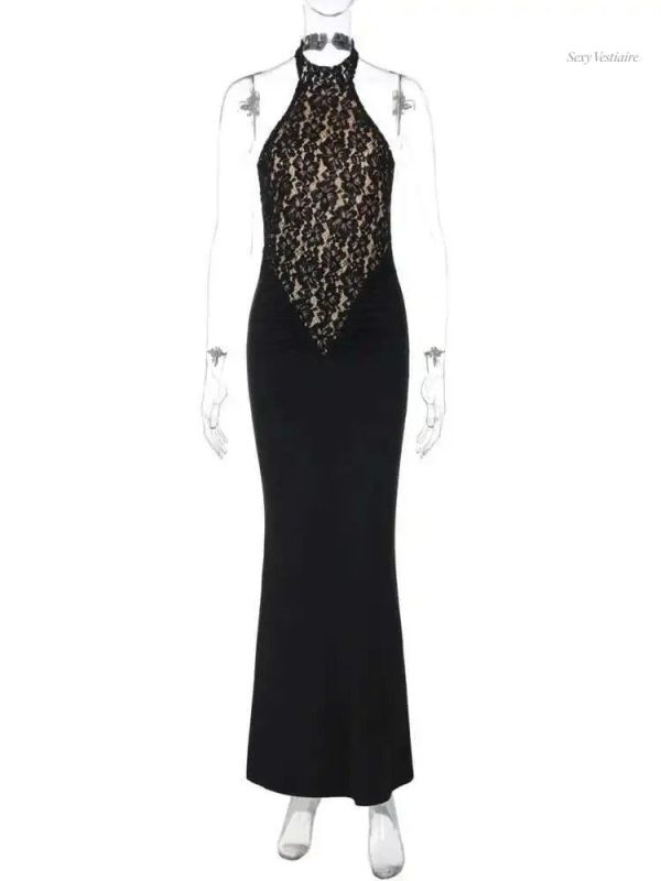 Robe sexy en dentelle noire, charme et style intemporel