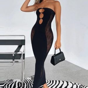 Robe longue sexy transparente pour un look audacieux