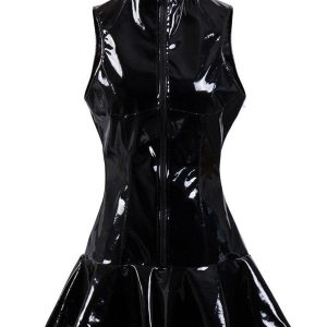 Robe sexy avec jupe évasée et décolleté séduisant