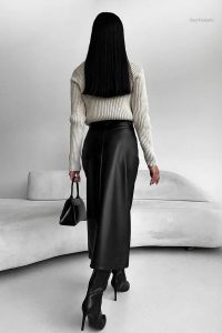 Look sophistiqué avec cette jupe sexy pour femmes