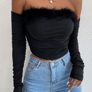 Top sexy à manches longues pour un look séduisant